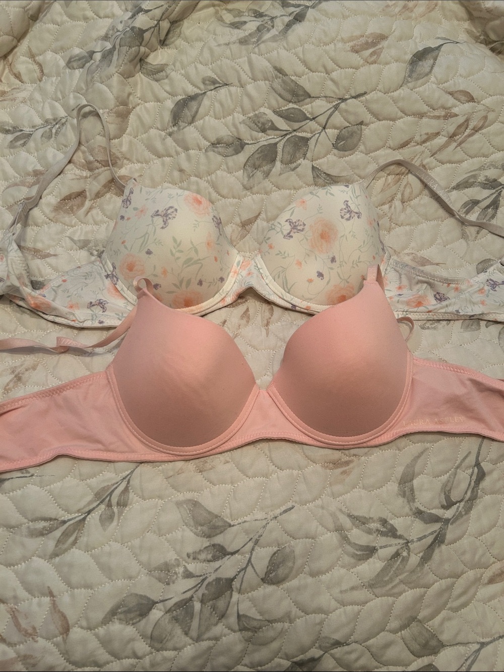 Laura Ashley Set of 2 Molded T-Shirt Bras
